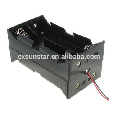 9v D cell battery holder for 8 batteries with 6'' wire leads