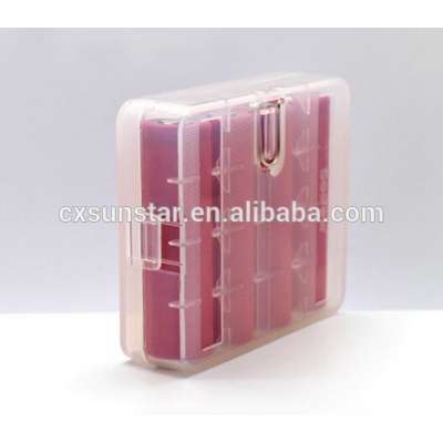 4 X 18650 Battery Transparent Storage Box with Hook Holder Case Environmental Friendly