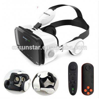 Z4 Leather 3D Cardboard Helmet Virtual Reality VR Glasses Headset Vrbox Stereo VR for 4-6' Mobile Phone