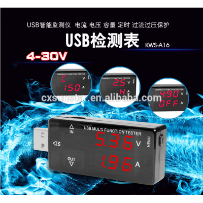 KWS-A16 USB tester 4~30V DC Voltmeter