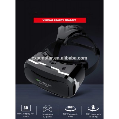 VR Helmet Cardboard Virtual Reality Glasses Mobile Phone 3D Video Movie for 4.7-6.0" Smartphone with Gamepad