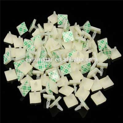 100 PCS HC-5 Nylon Plastic stick on PCB Spacer Standoff 3mm Hole support Locking Snap-In Posts Fixed Clips Adhesive