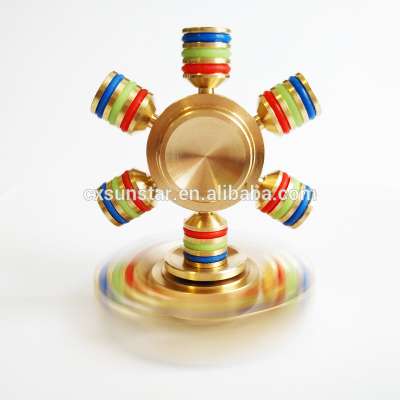 Hexagonal Hand Spinner 100% Brass fidget toy Metal fidget spinner edc finger Spinner Hand relieves stress