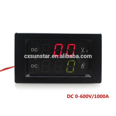 Dual Display LED DC Digital Voltmeter Ammeter 600V 1000A Power Supply 3.5-30V Voltage Current Panel Meter Gauge