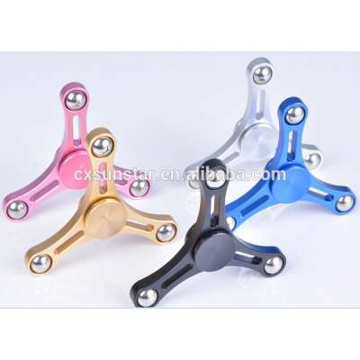 Three bead waistline trefoil Aluminum Alloy finger handheld toy gyro adult Spiral gyroscope Hand Spinner Fidget