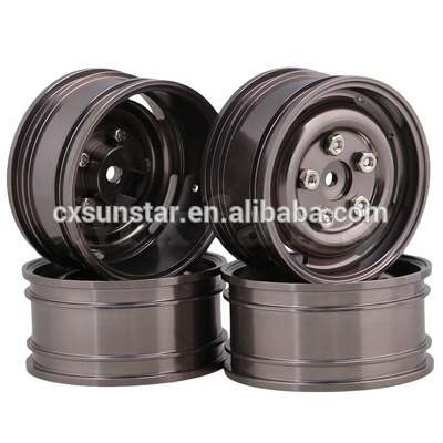 52mm Aluminum Alloy 4-Hole Wheel Rims with Screws for RC1:10 On-Road Racing Car